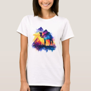 Cosmic Starry Night Egyptian Camel Ligcape T Shirt