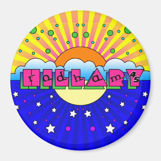 Cosmic Stil Hillary Firande Poster Magnet (Framsidan)