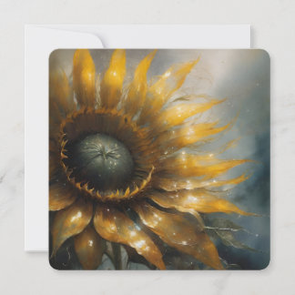 Cosmic Sunflower - AI Fantasy Digital Art Print