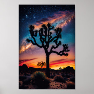 Cosmic Sunset i Joshua Träd nationalpark Art Poster