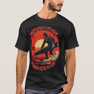 Cosmic Surfer vid Sunset T Shirt