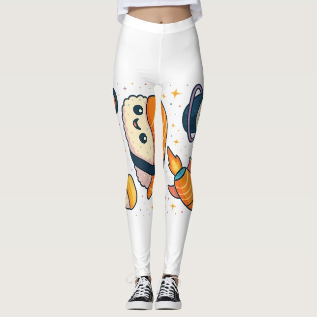 Cosmic Sushi Äventyr Leggings (Framsida)