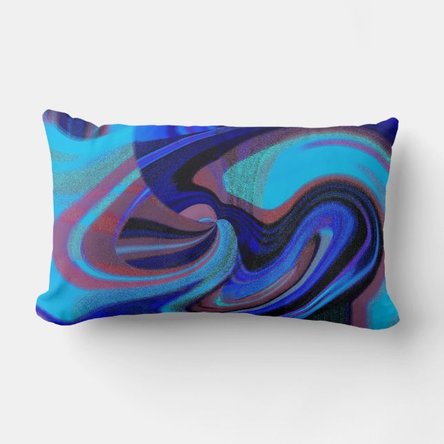 Cosmic Swirl of Blue N Rosa Dekorativ kudde (Framsida)