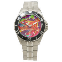 Cosmic Swirl Stainless Steel Watch
