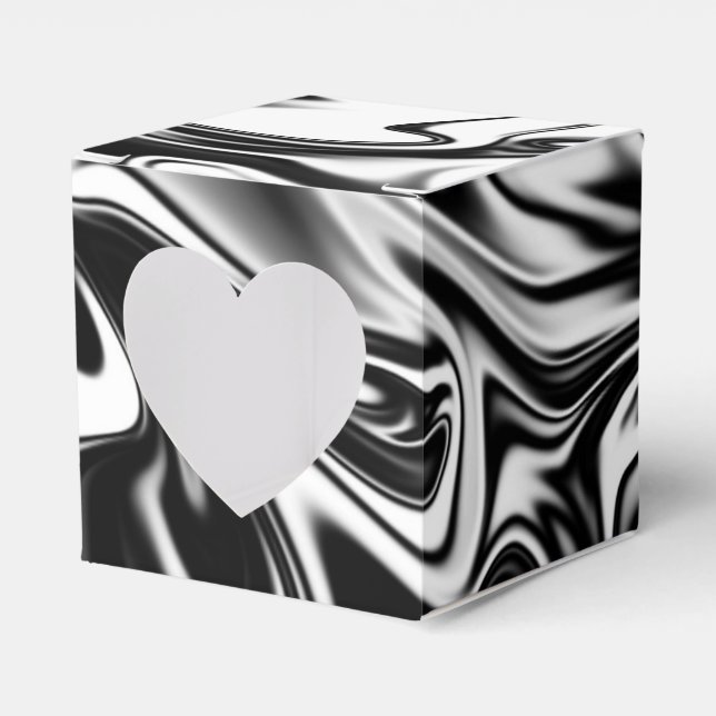 "Cosmic Swirl: The Black and White Marble Elegance Presentaskar (Framsidan Sidan)