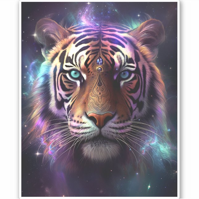 Cosmic Tiger Klistermärken (Framsida)