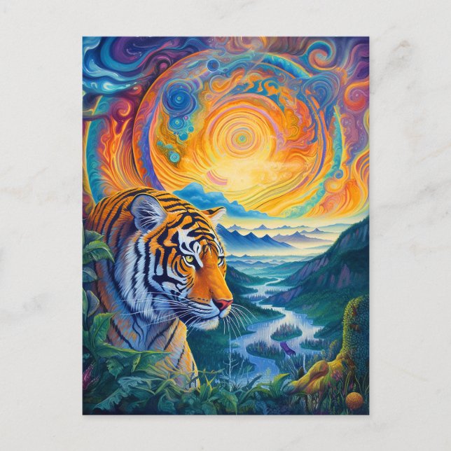 Cosmic Tiger Vykort (Framsida)