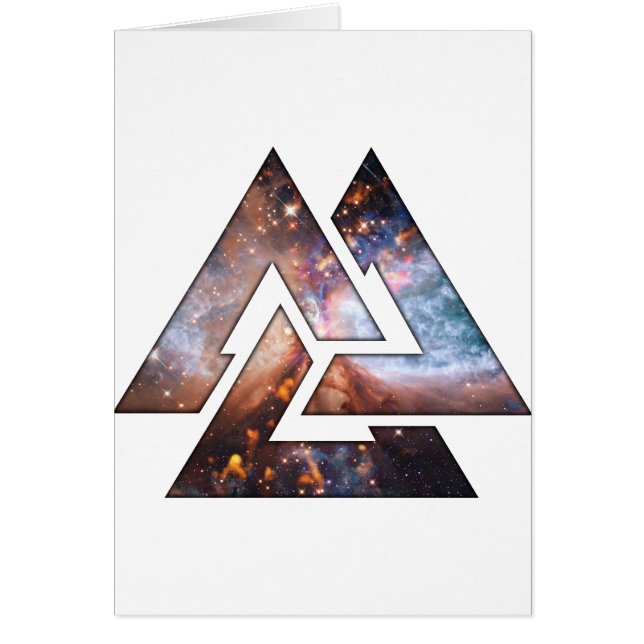 Cosmic Triangles Hälsningskort (Framsidan)
