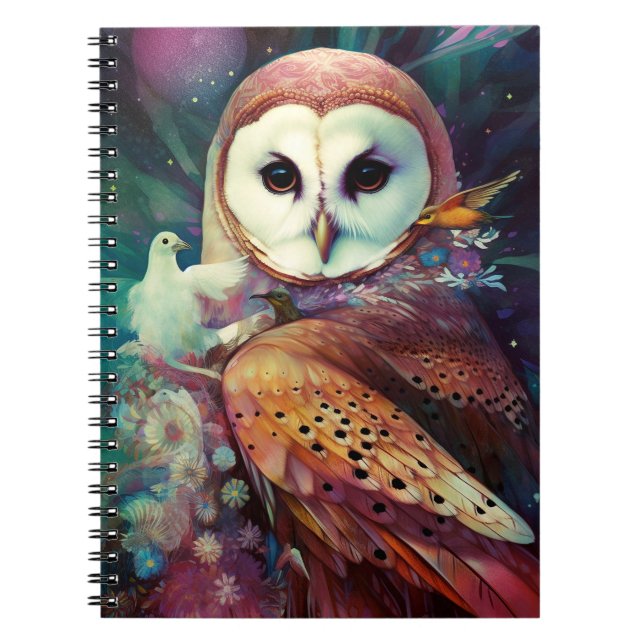 Cosmic Uggla Fantasy Art Anteckningsbok (Framsidan)