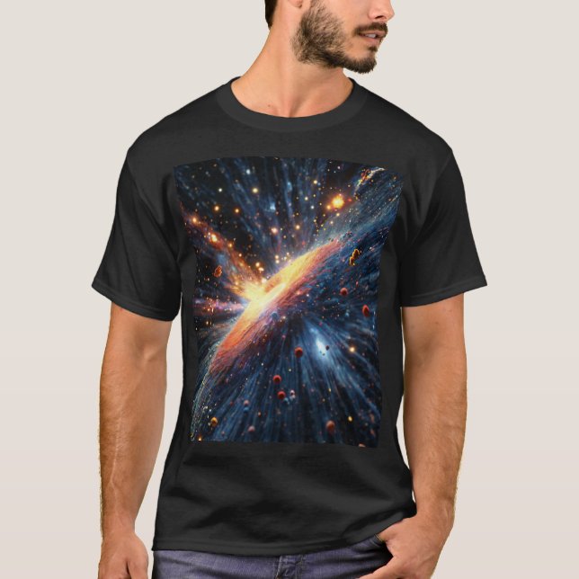 Cosmic Ursprung Big Bang Mörk T-Shirt (Framsida)