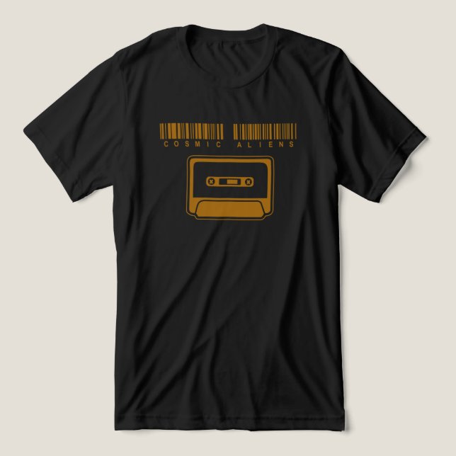 Cosmic Utomjordingars Soul Cassette Black & Brown T Shirt (Design Framsida)