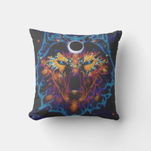"Cosmic varg Pillow - Mystical Galaxy Art Kudde