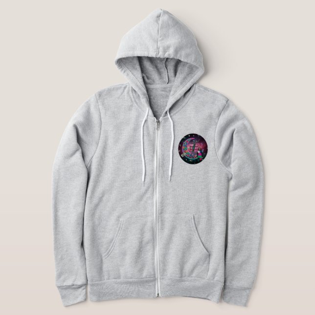 Cosmic Vegas Alien Måne Hoodie 👽 🌙 T Shirt (Laydown)