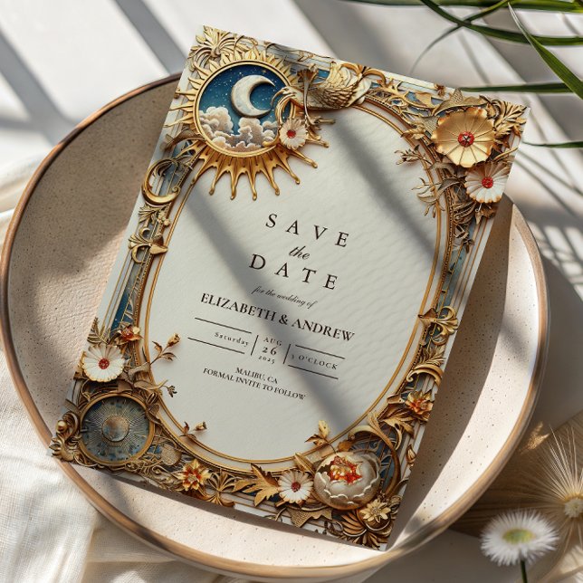 Cosmic Vintage Constellation Wedding Spara Datumet (Skapare uppladdad)