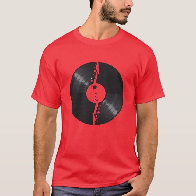 Cosmic Vinyl vintage T Shirt (Framsida)