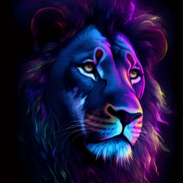 : Cosmic Vision: Lord Krishna Galaxy Neon Porträtt T Shirt