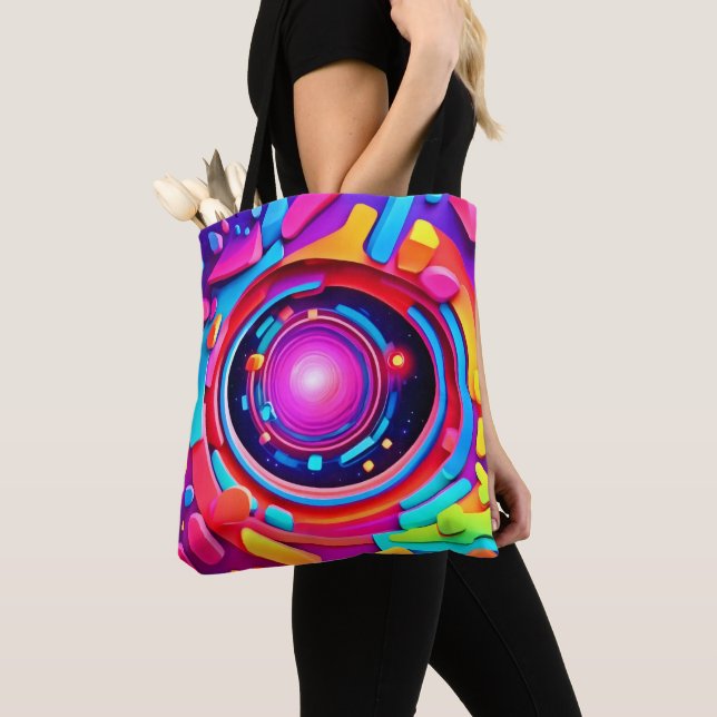 Cosmic Vortex: A Neon Odyssey Tygkasse (Närbild)