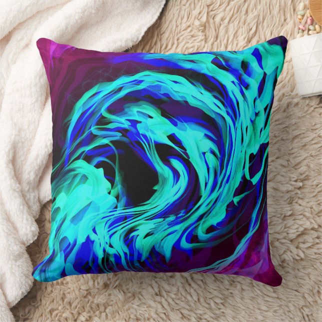 "Cosmic Vortex" Decorative Pillow Kudde (Filt)