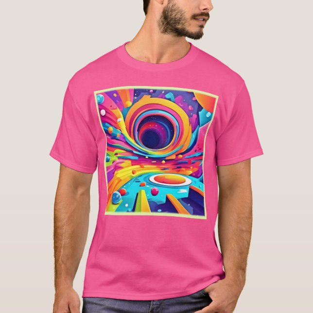 Cosmic Vortex i en Vibrant Journey T Shirt (Framsida)