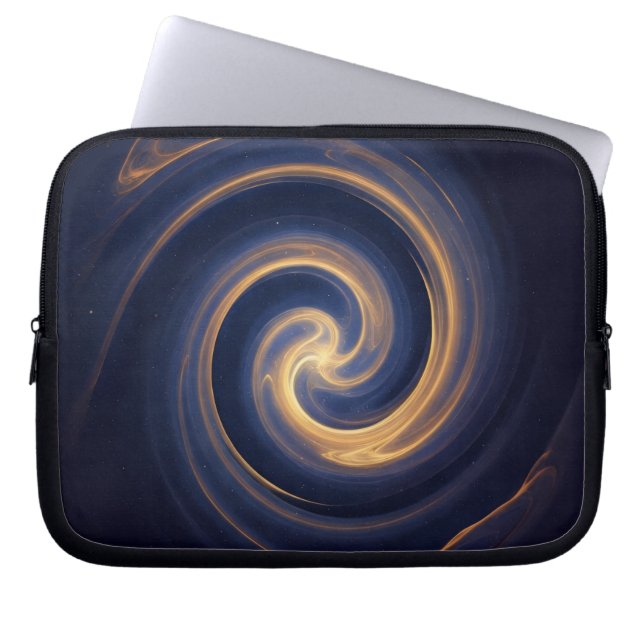 Cosmic Vortex of Golden Light Laptop Fodral (Framsidan)