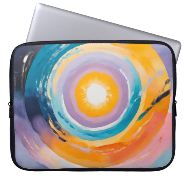 Cosmic Vortex: Solar Embrace Laptop Fodral (Framsidan)