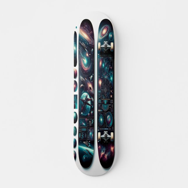 Cosmic Voyages Mini Skateboard Bräda 18,5 Cm (Framsida)