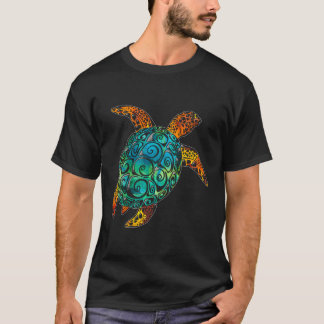 Cosmic Watercolor Sea Turtle Hoodie T Shirt
