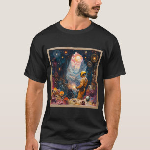 Cosmic Welder in Blommigt Dreamscape - Welding Art T Shirt