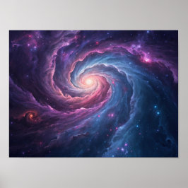 Cosmic Whirlpool: A Swirling Nebula of Stars Poster