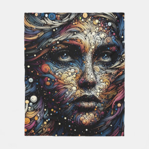 "Cosmic Whirls of the Soul" Fleecefilt