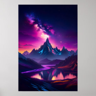 Cosmic Wilderness, Starry Night i Valley Poster