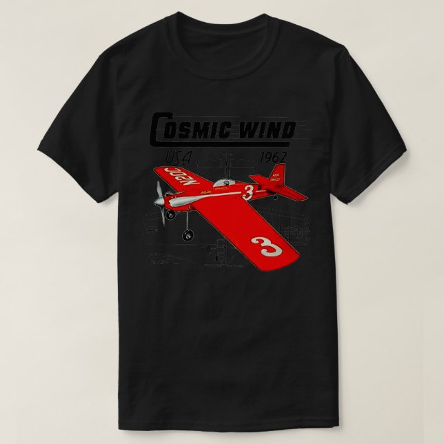 Cosmic Wind Control Line RC Model Airplane Premium T Shirt (Design framsida)
