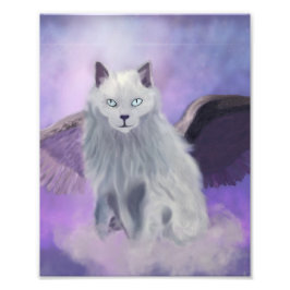 Cosmic Winged Cat Fototryck