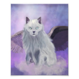 Cosmic Winged Cat Fototryck