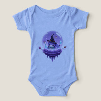 Cosmic Witch Cat Kawaii Baby Bodysuit T Shirt