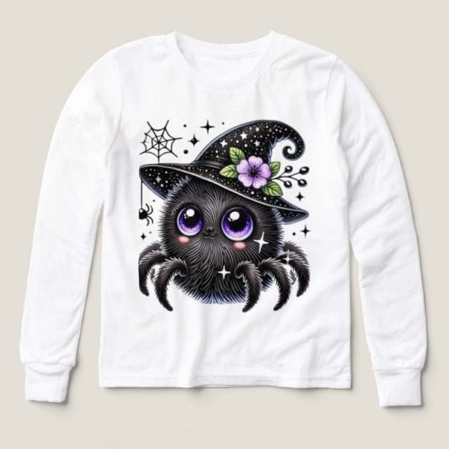 Cosmic Witch Spider T Shirt (Design framsida)