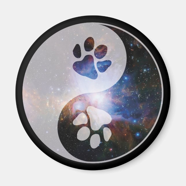 Cosmic Yin Yang Tass Magnet (Framsidan)