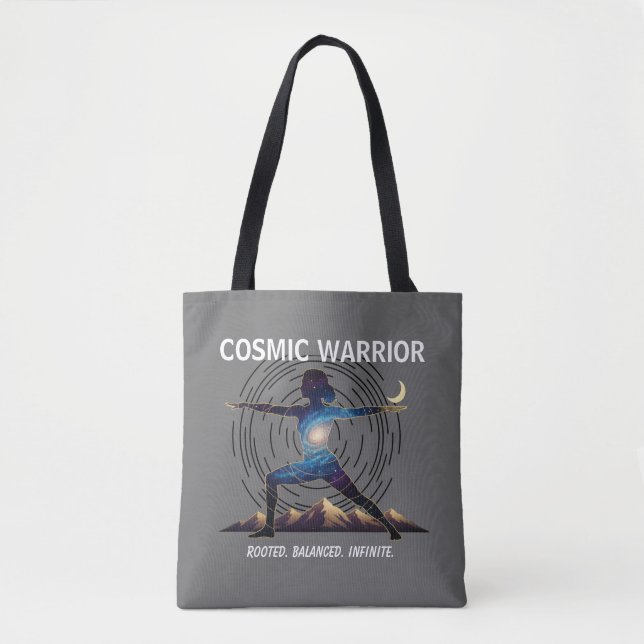 Cosmic Yoga Warrior | Galaxy Body Pose Tygkasse (Framsida)