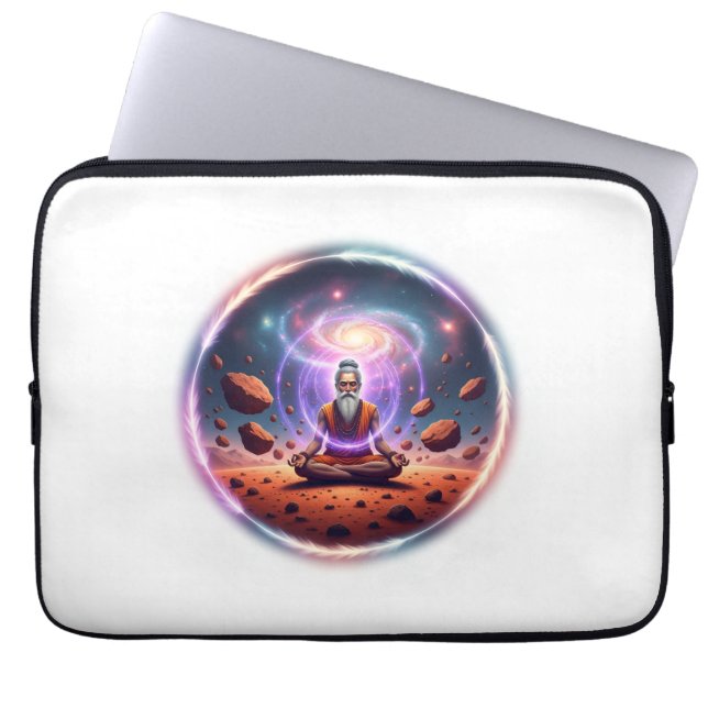 Cosmic Yogi on Mars Meditation Art Laptop Fodral (Framsidan)