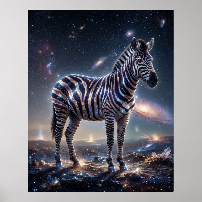 Cosmic Zebra Starlight Plains Poster (Framsidan)