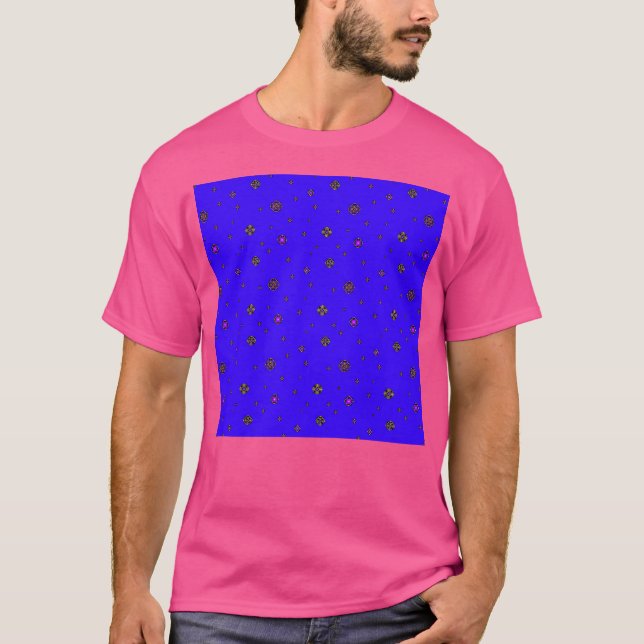 Cosmicdark Blue Polka Dot T Shirt (Framsida)