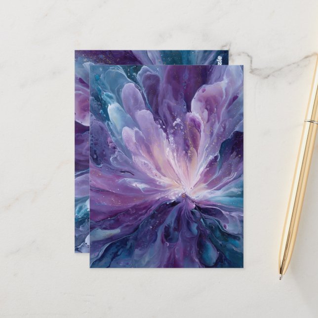 CosmicFlower Vykort (Fram/Back In Situ)