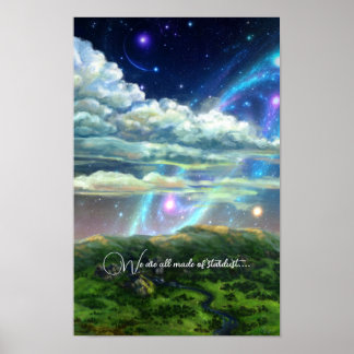 Cosmis stjärnor galaxi fantasi poster