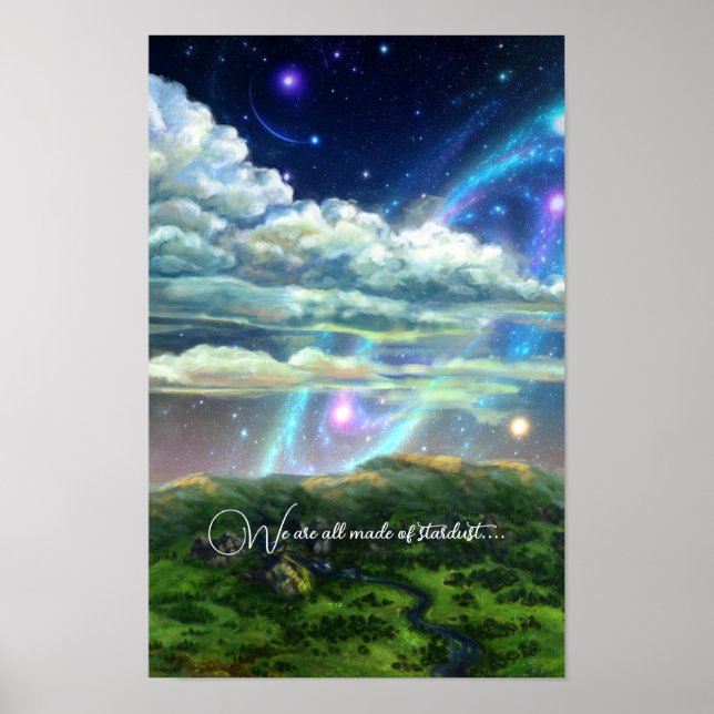Cosmis stjärnor galaxi fantasi poster (Framsidan)
