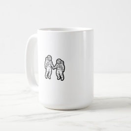 Cosmiska assistenter - Astronauts Holding Händer Kaffemugg