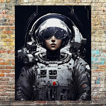 Cosmiska drömmar: Girl Astronaut Retro Fantasy
