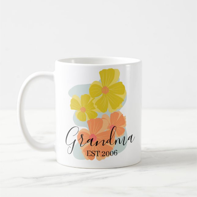 Cosmo blommor Mamma Mormor Kaffemugg (Vänster)