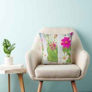 Cosmo-Blomsterträdgård med stängsel Kudde