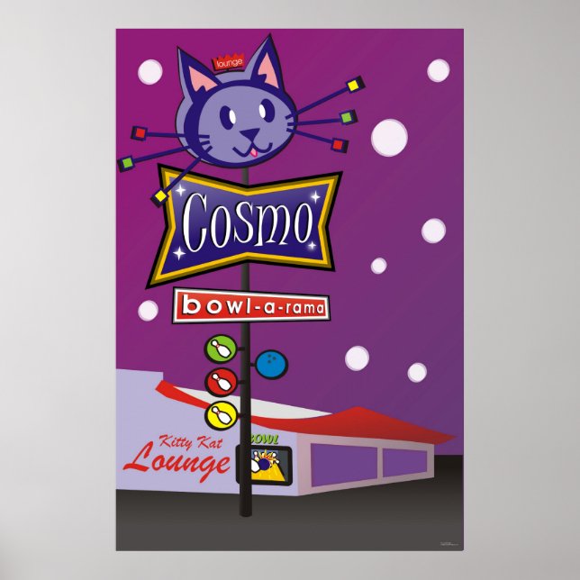 Cosmo Bowl-A-Rama Sign Poster (Framsidan)