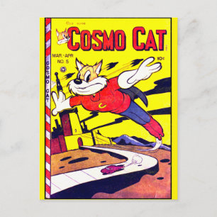 Cosmo Cat No.5, Bok Cover från den ädla Vintagen T Vykort